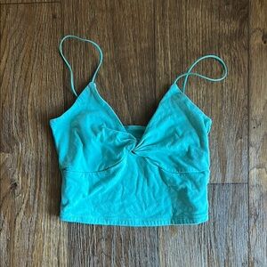Aeropostale Blue Ruched Crop Camisole